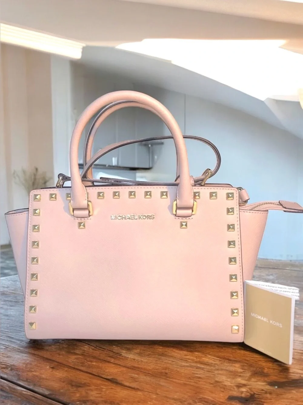 🆕 Michael Kors SELMA Satchel Shoulder Bag Blush